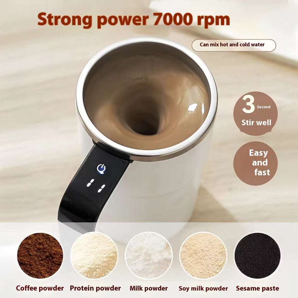 Automatic Stirring Cup With Temperature Display - Orange